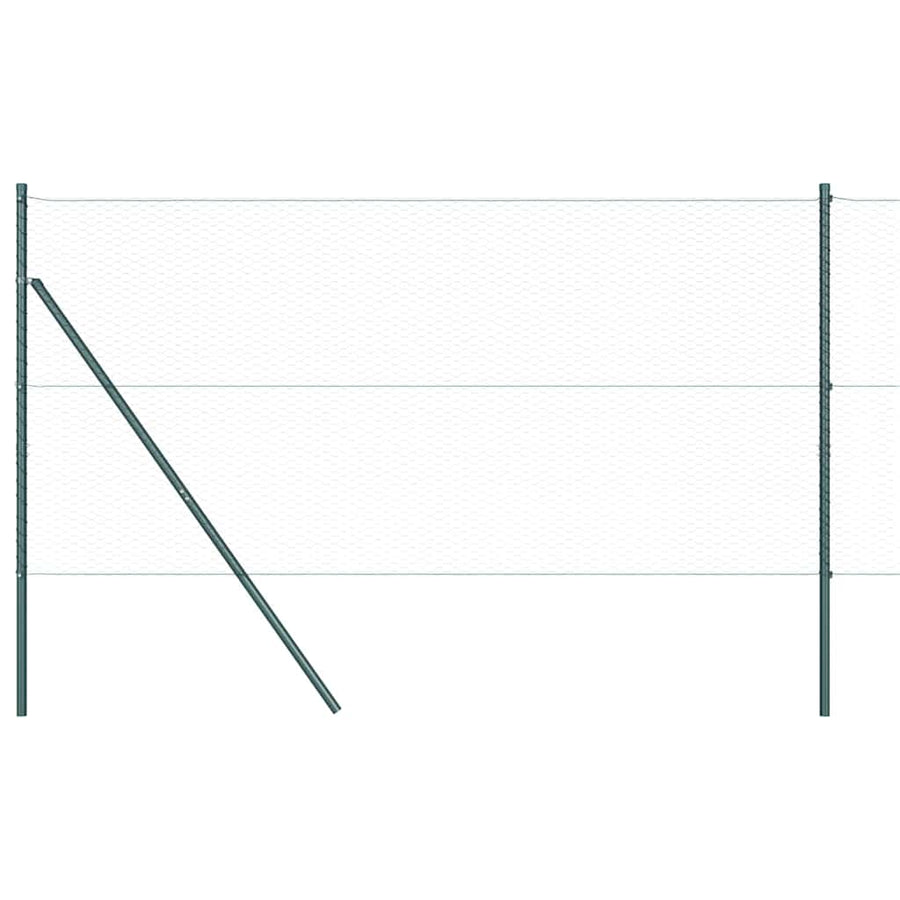 Afrasteringspaal Grijs 50 x 1 m (25 mm gaas) Staal en PVC