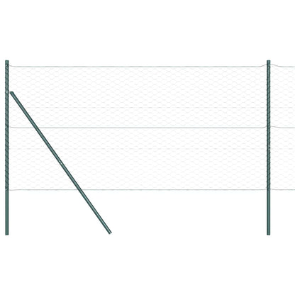 Afrasteringspaal Grijs 50 x 1 m (50 mm gaas) Staal en PVC