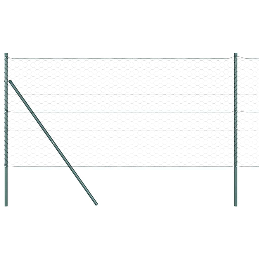 Afrasteringspaal Grijs 50 x 1 m (50 mm gaas) Staal en PVC
