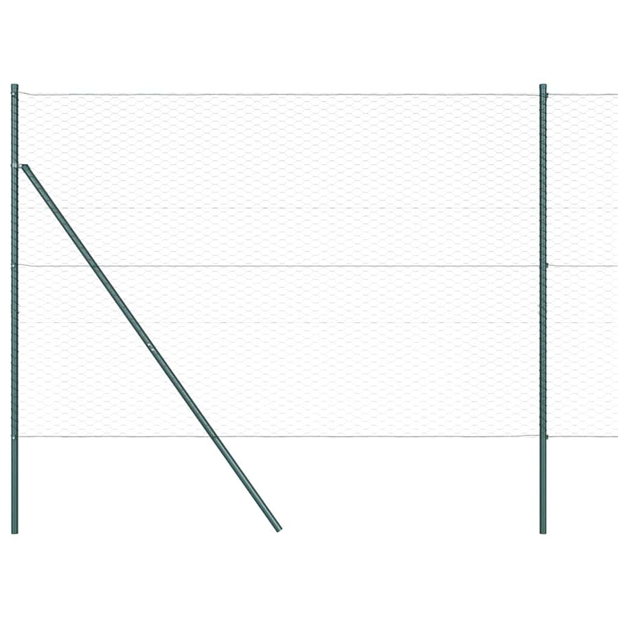 Afrasteringspaal Grijs 50 x 1,5 m (36 mm gaas) Staal en PVC