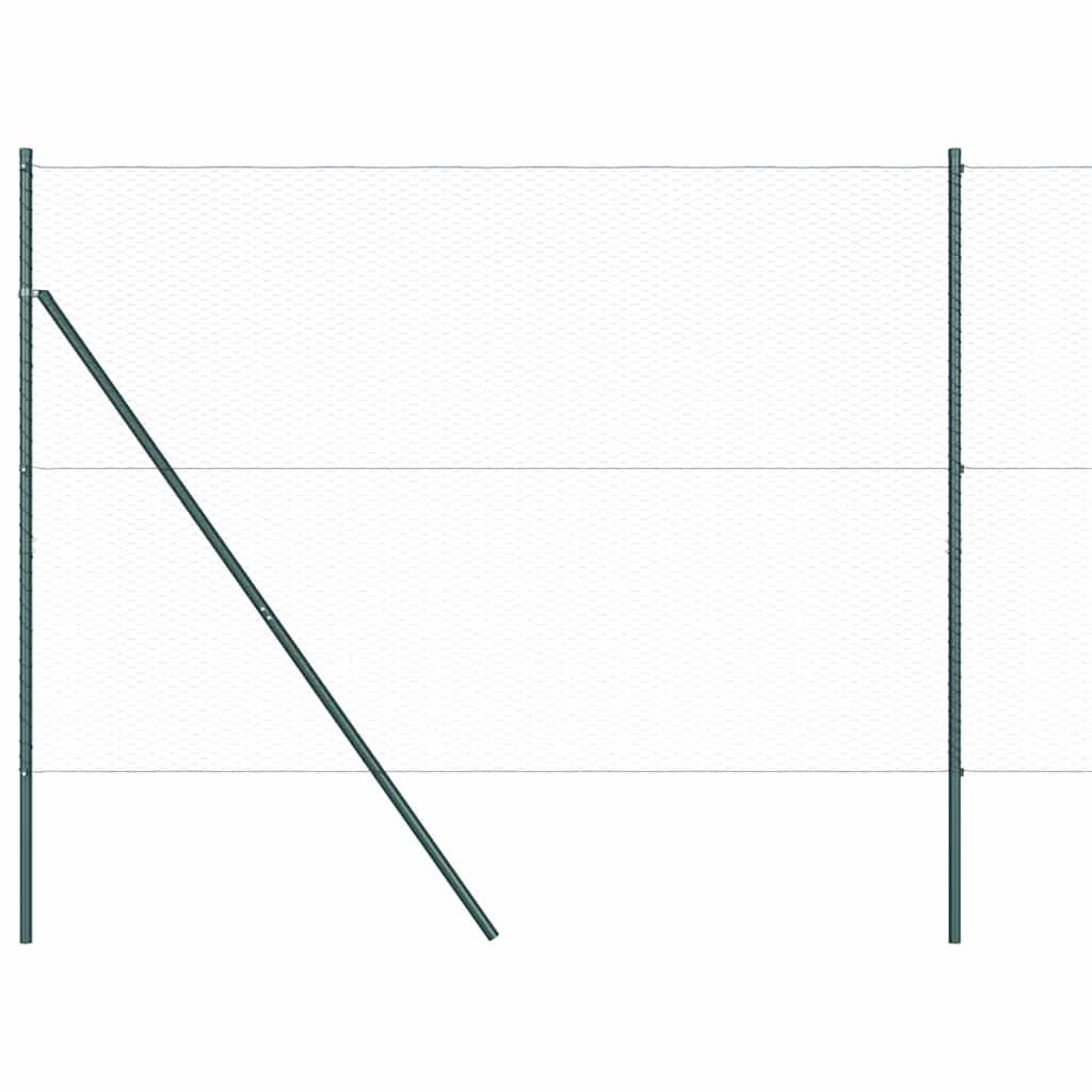 Afrasteringspaal Grijs 50 x 1,6 m (25 mm gaas) Staal en PVC