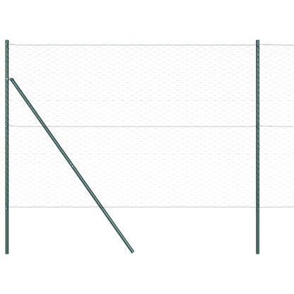 Afrasteringspaal Grijs 50 x 1,6 m (50 mm gaas) Staal en PVC