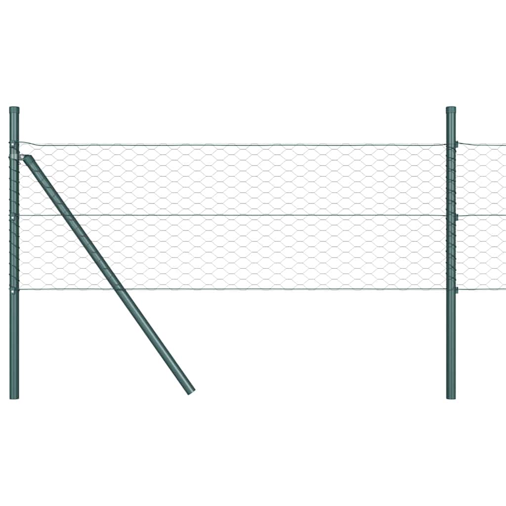 Afrasteringspaal Grijs 100 x 0,4 m (36 mm gaas) Staal en PVC