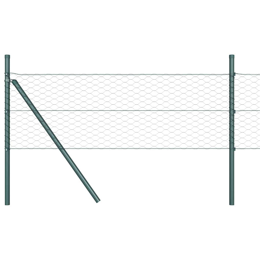 Afrasteringspaal Grijs 100 x 0,4 m (36 mm gaas) Staal en PVC