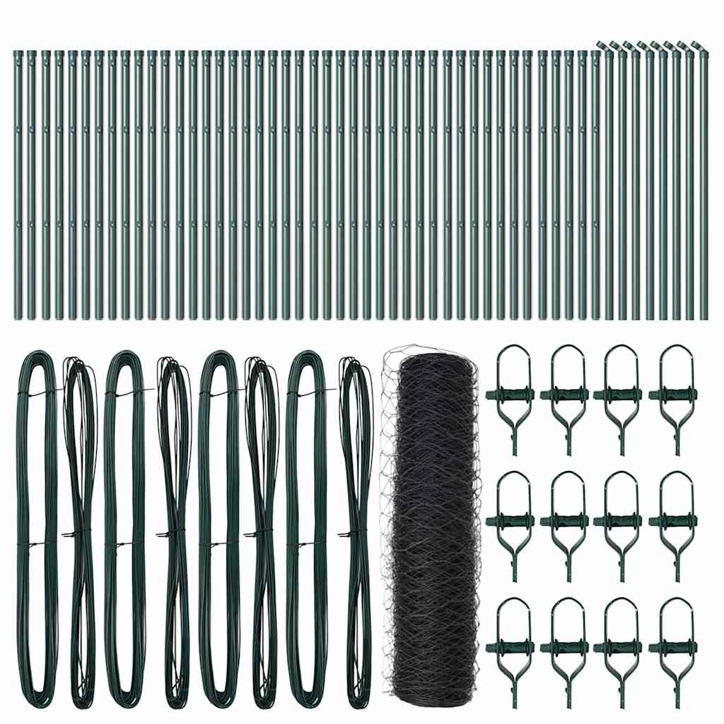 Afrasteringspaal Grijs 100 x 0,4 m (36 mm gaas) Staal en PVC