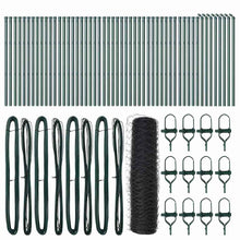 Afrasteringspaal Grijs 100 x 0,5 m (36 mm gaas) Staal en PVC