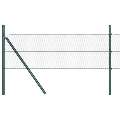 Afrasteringspaal Grijs 100 x 0,6 m (13 mm gaas) Staal en PVC