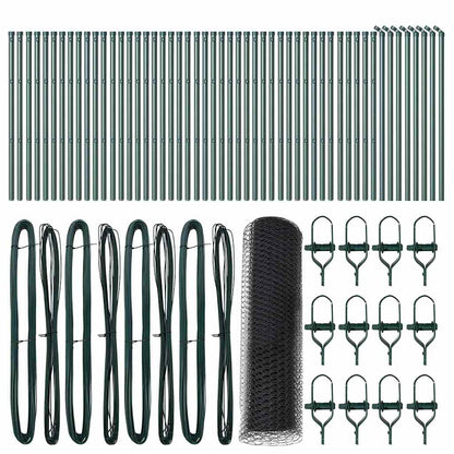 Afrasteringspaal Grijs 100 x 0,6 m (13 mm gaas) Staal en PVC
