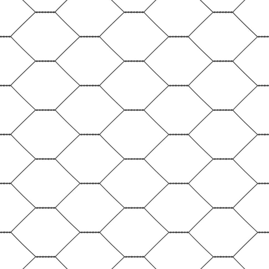 Afrasteringspaal Grijs 100 x 0,6 m (50 mm gaas) Staal en PVC