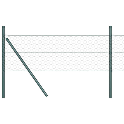 Afrasteringspaal Grijs 100 x 0,8 m (36 mm gaas) Staal en PVC