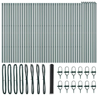 Afrasteringspaal Grijs 100 x 1,2 m (25 mm gaas) Staal en PVC