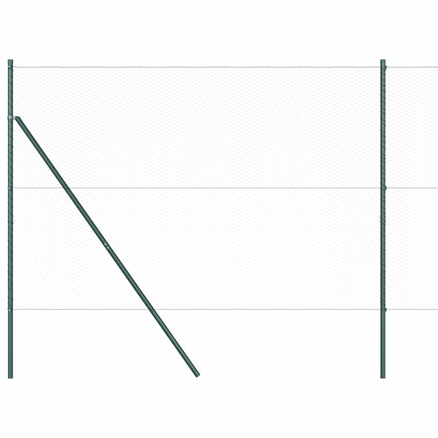 Afrasteringspaal Grijs 100 x 1,5 m (25 mm gaas) Staal en PVC