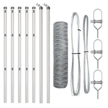 Afrasteringspaal Zilver 10 x 0,5 m (36 mm gaas) Staal