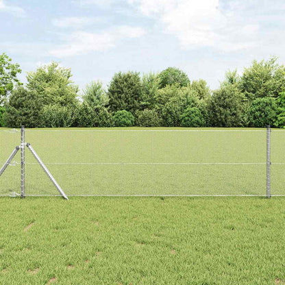 Afrasteringspaal Zilver 10 x 0,6 m (13 mm gaas) Staal