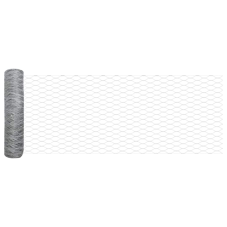 Afrasteringspaal Zilver 10 x 0,6 m (36 mm gaas) Staal