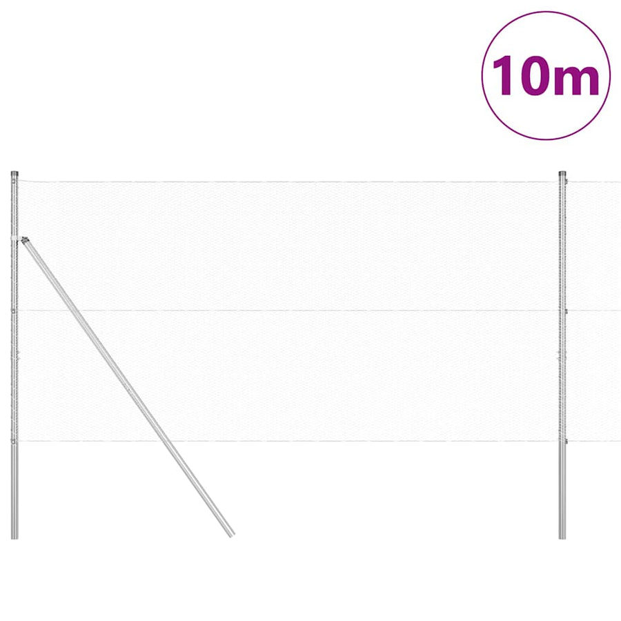 Afrasteringspaal Zilver 10 x 1,2 m (13 mm gaas) Staal