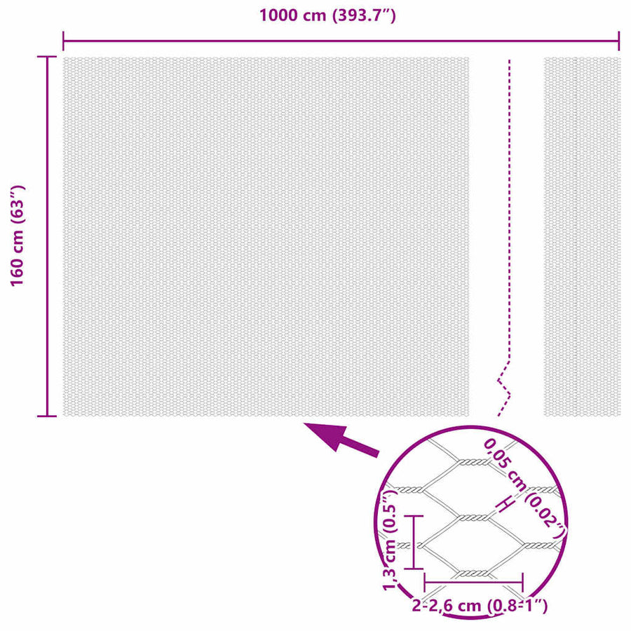 Afrasteringspaal Zilver 10 x 1,6 m (13 mm gaas) Staal