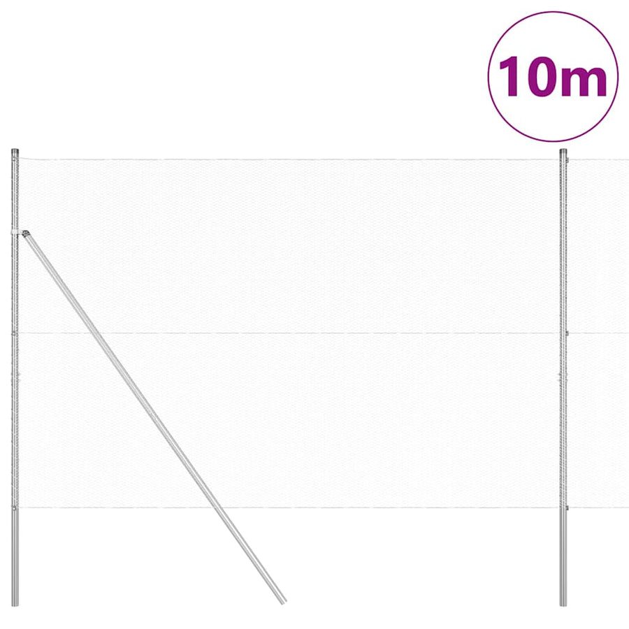 Afrasteringspaal Zilver 10 x 1,6 m (13 mm gaas) Staal