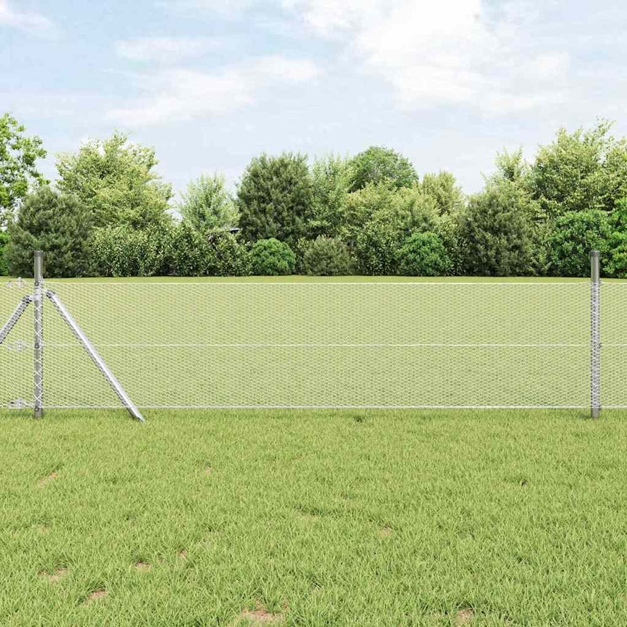Afrasteringspaal Zilver 25 x 0,5 m (13 mm gaas) Staal