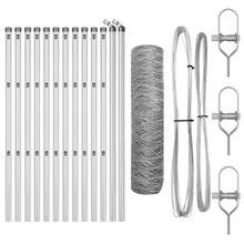 Afrasteringspaal Zilver 25 x 0,5 m (50 mm gaas) Staal