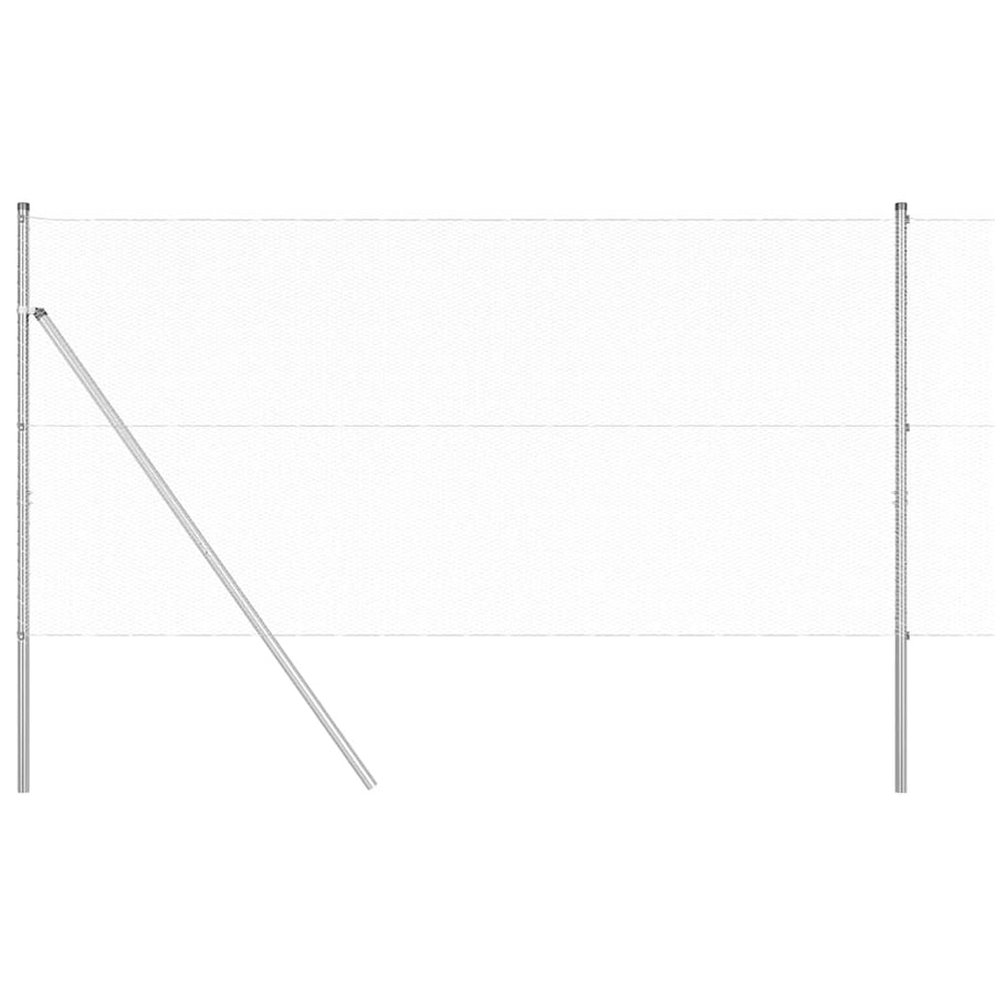 Afrasteringspaal Zilver 25 x 1,4 m (13 mm gaas) Staal
