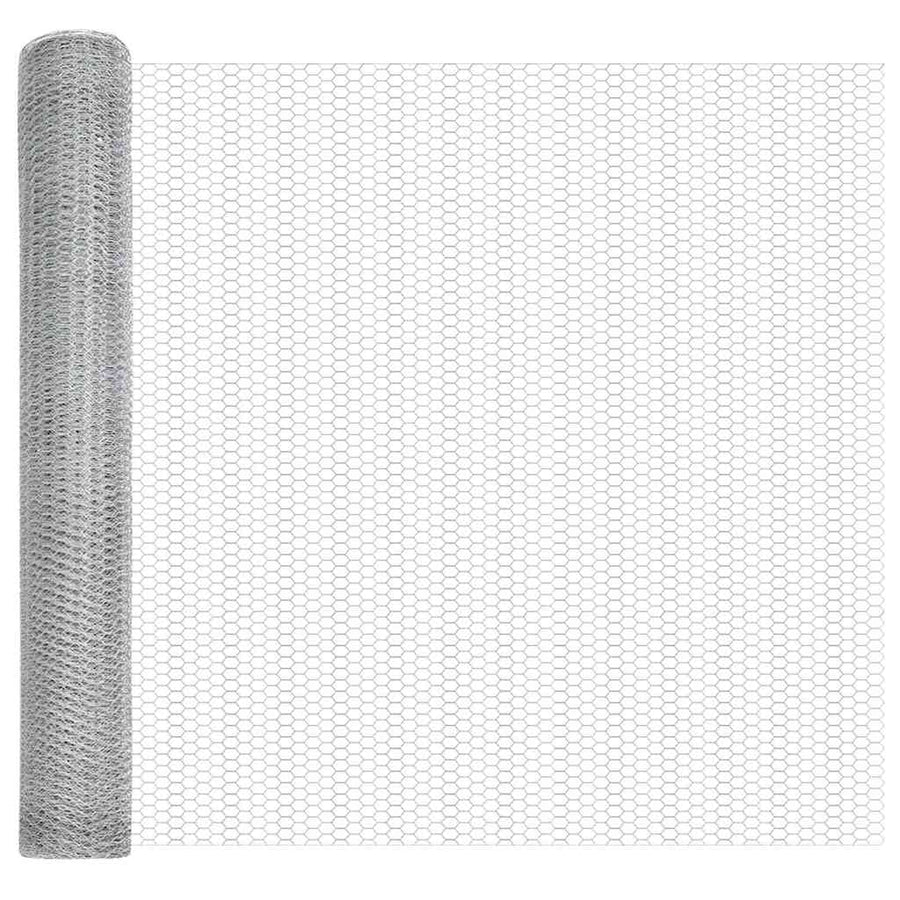 Afrasteringspaal Zilver 25 x 1,4 m (13 mm gaas) Staal