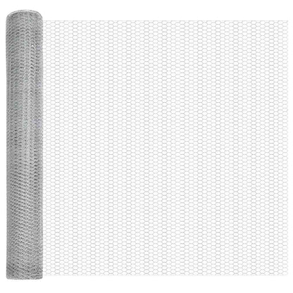 Afrasteringspaal Zilver 25 x 1,5 m (13 mm gaas) Staal