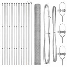 Afrasteringspaal Zilver 25 x 1,6 m (13 mm gaas) Staal