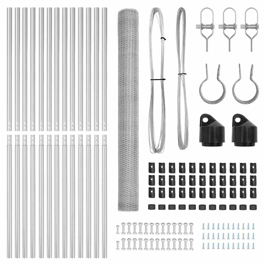 Afrasteringspaal Zilver 25 x 1,6 m (13 mm gaas) Staal