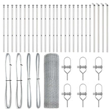 Afrasteringspaal Zilver 50 x 0,4 m (13 mm gaas) Staal