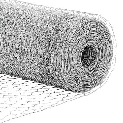 Afrasteringspaal Zilver 50 x 0,8 m (25 mm gaas) Staal