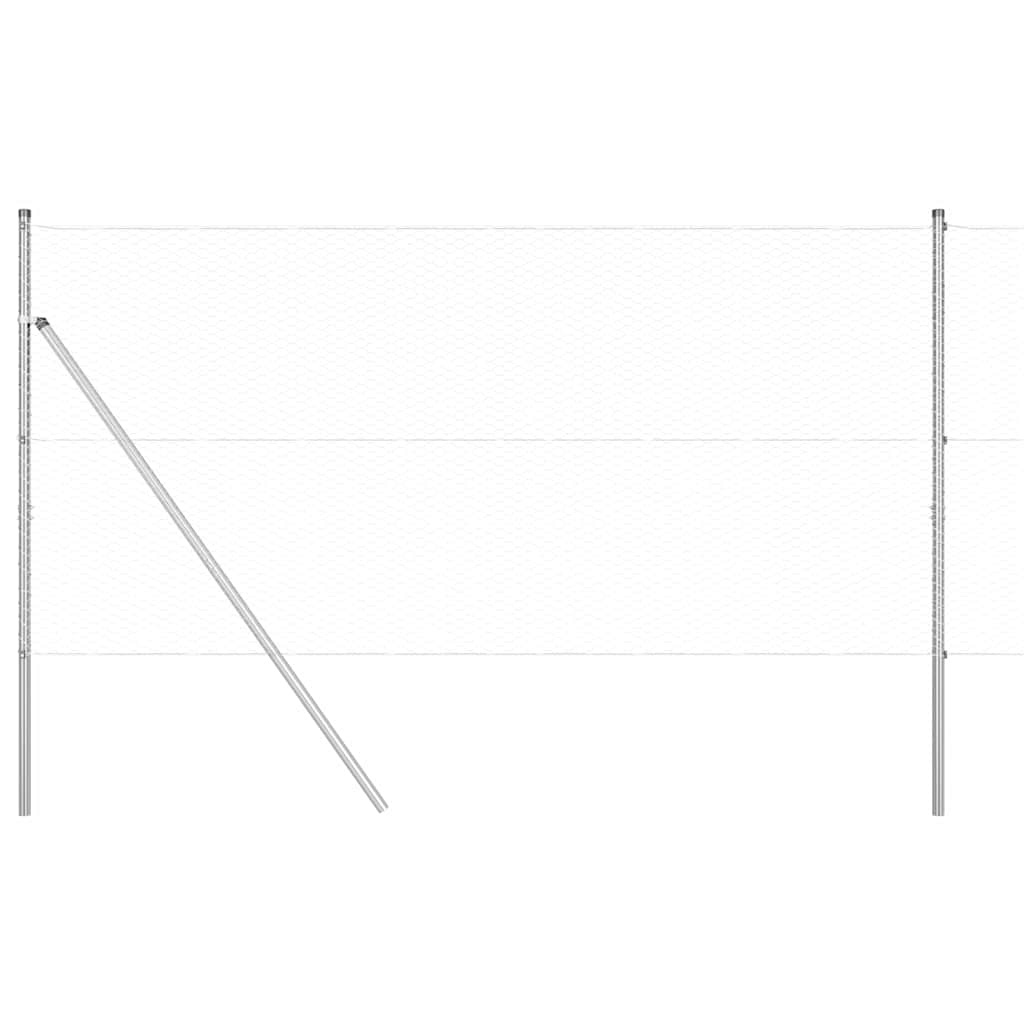 Afrasteringspaal Zilver 50 x 1 m (25 mm gaas) Staal