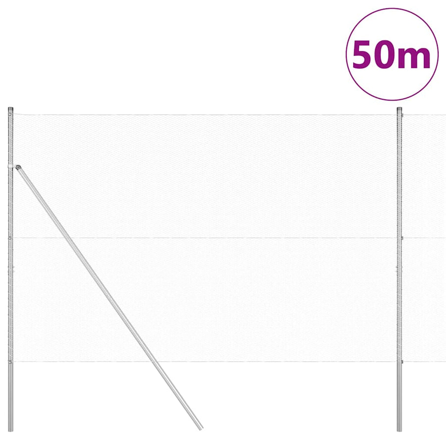 Afrasteringspaal Zilver 50 x 1,5 m (13 mm gaas) Staal