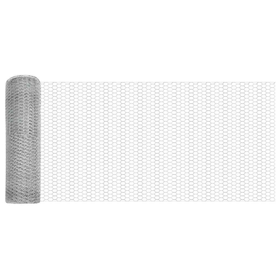 Afrasteringspaal Zilver 100 x 0,4 m (13 mm gaas) Staal