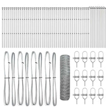 Afrasteringspaal Zilver 100 x 0,4 m (36 mm gaas) Staal