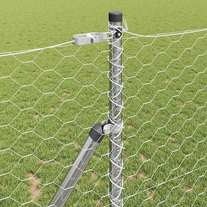 Afrasteringspaal Zilver 100 x 1,2 m (50 mm gaas) Staal