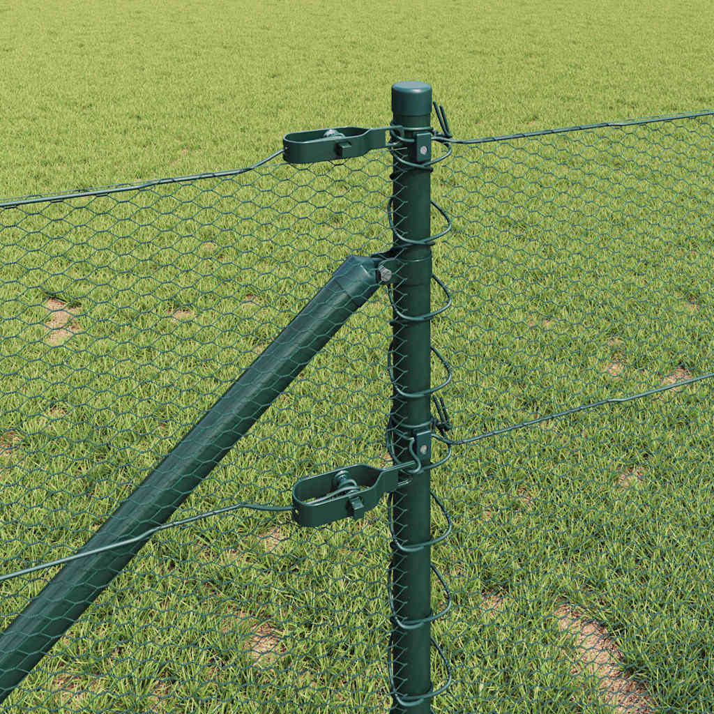 Afrasteringspaal Groen 10 x 0,6 m (13 mm gaas) Staal en PVC