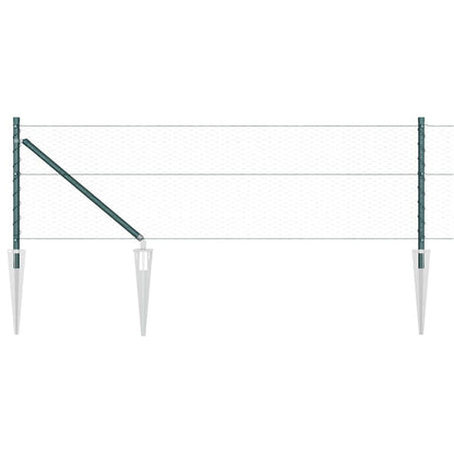 Afrasteringspaal Groen 10 x 0,6 m (25 mm gaas) Staal en PVC