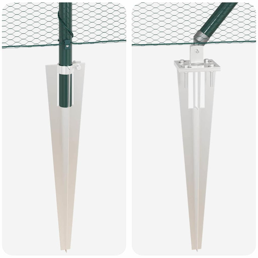 Afrasteringspaal Groen 10 x 1,4 m (13 mm gaas) Staal en PVC