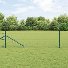 Afrasteringspaal groen 250x4 cm staal PVC
