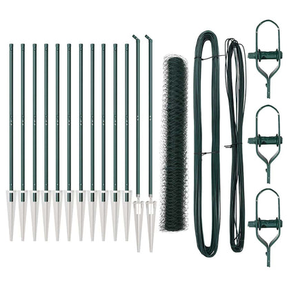 Afrasteringspaal Groen 25 x 1,2 m (36 mm gaas) Staal