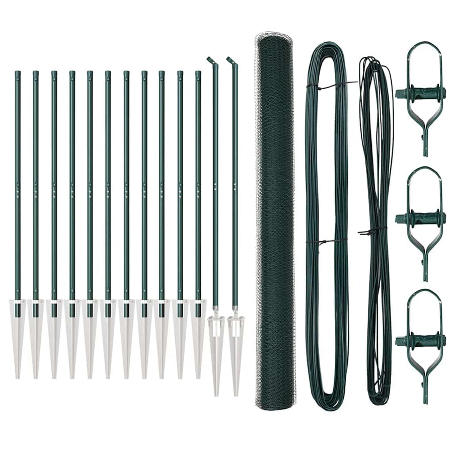 Afrasteringspaal Groen 25 x 1,5 m (13 mm gaas) Staal