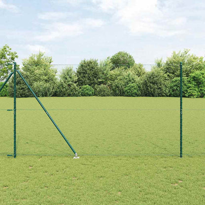 Hecke met palen Groen 1.5 x 25 m PVC-gecoat staal