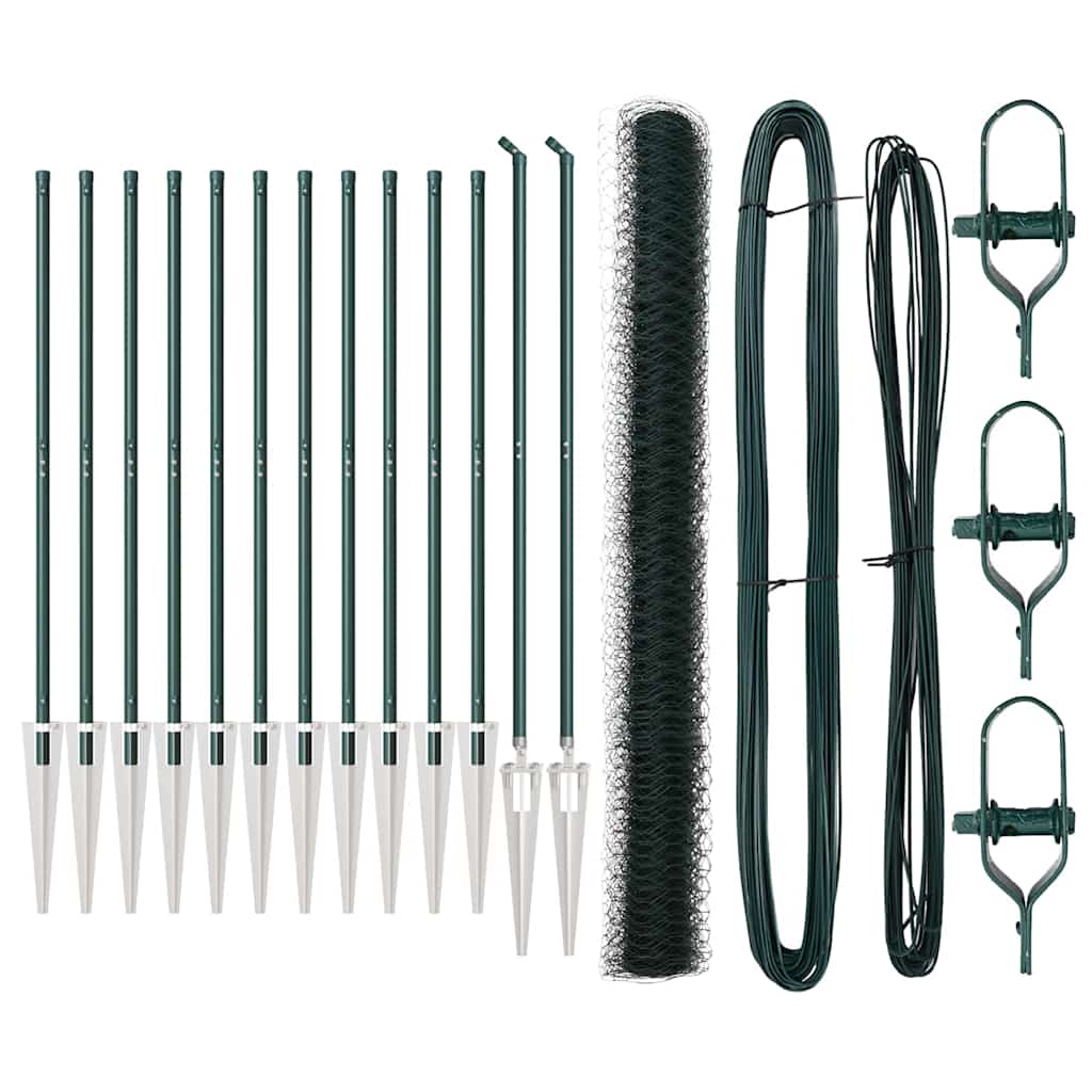 Afrasteringspaal Groen 25 x 1,5 m (36 mm gaas) Staal