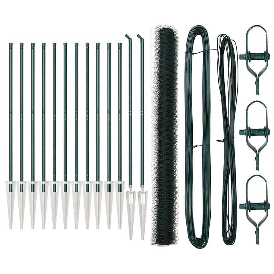 Afrasteringspaal Groen 25 x 1,5 m (36 mm gaas) Staal