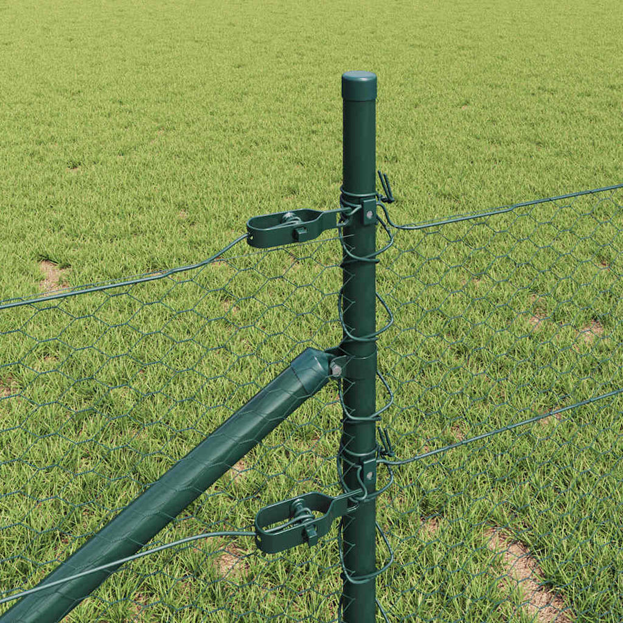 Afrasteringspaal Groen 50 x 0,5 m (25 mm net) Staal en PVC