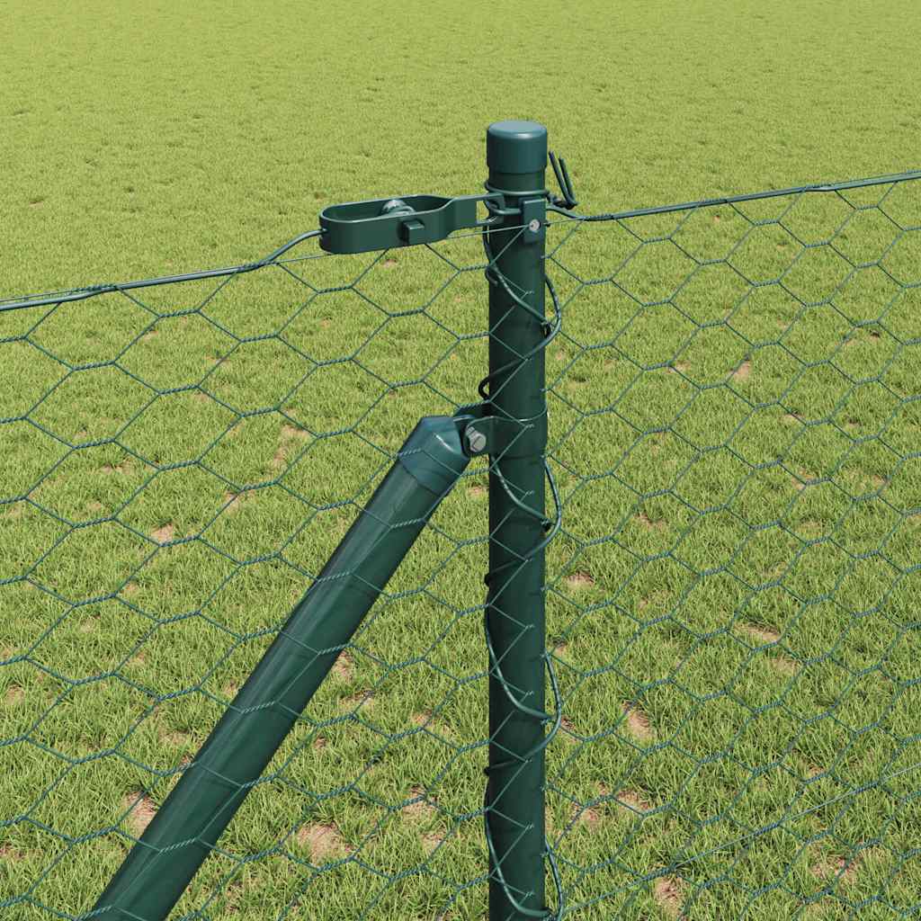 Afrasteringspaal Groen 50 x 1 m (36 mm gaas) Staal en PVC