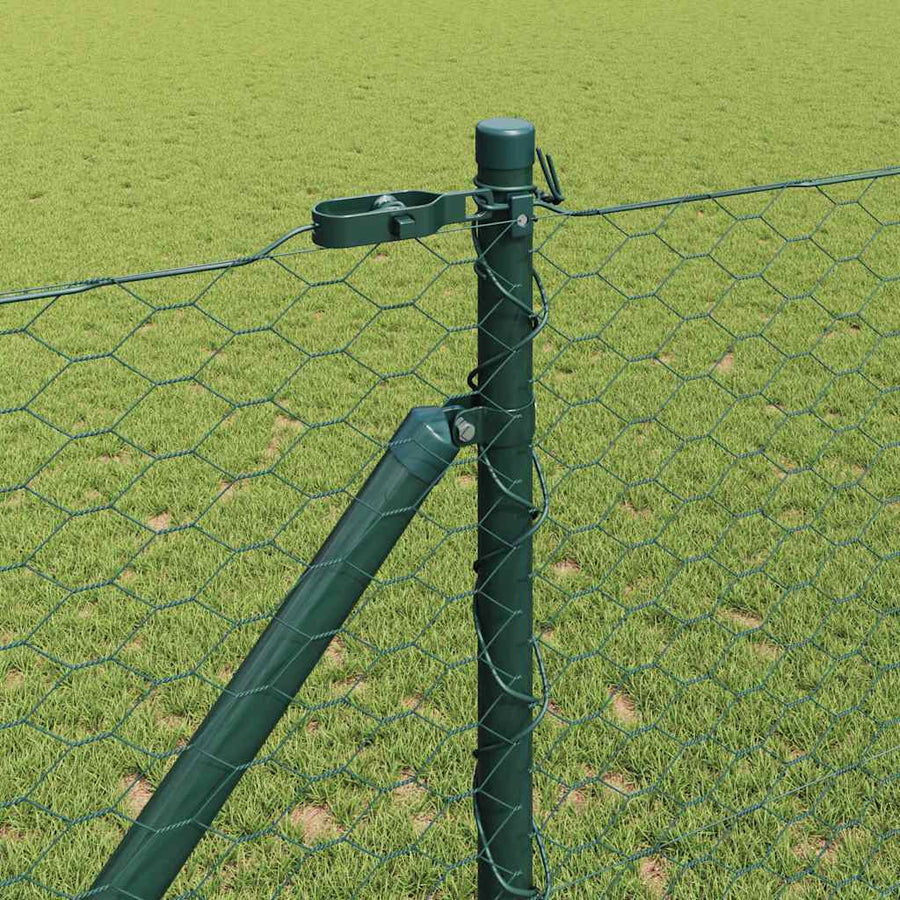 Afrasteringspaal Groen 50 x 1,2 m (36 mm gaas) Staal en PVC