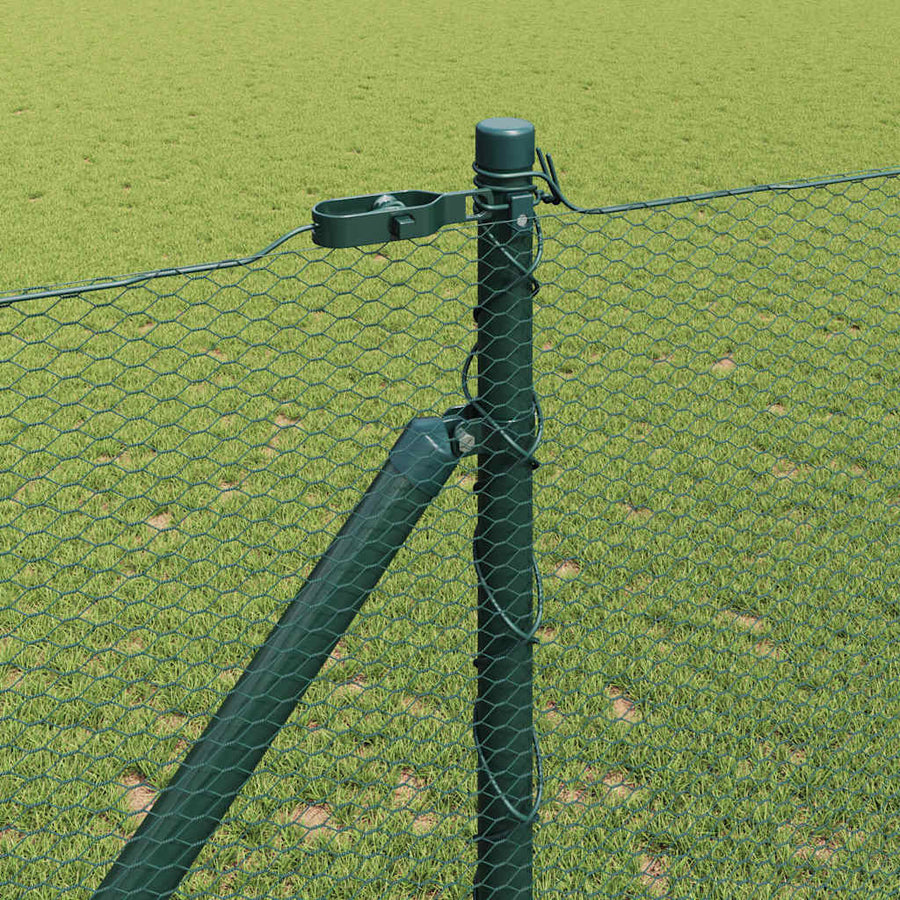 Afrasteringspaal Groen 50 x 1,4 m (13 mm gaas) Staal en PVC