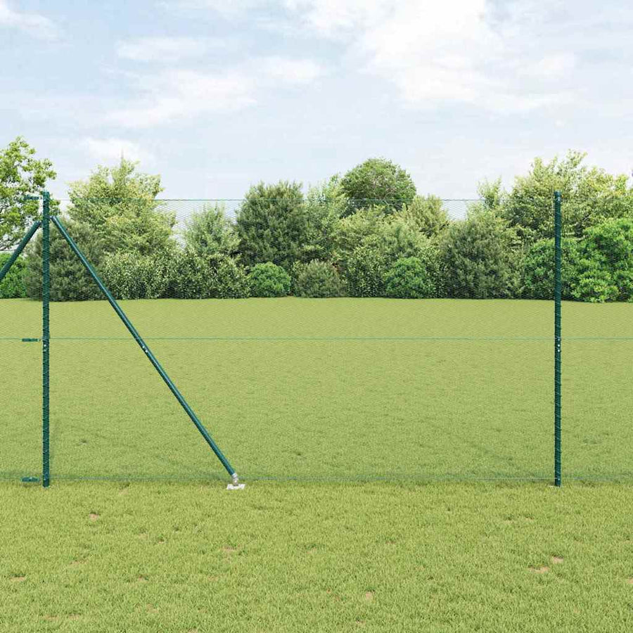 Afrasteringspaal Groen 50 x 1,6 m (13 mm gaas) Staal en PVC